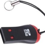 Muistikortinlukija Usb - Avaimenperä kiinnitys - microSDHC - microSD