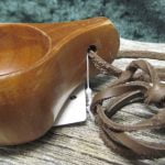 Kuksa, snapsikuksa + nahkanauha, minikuksa