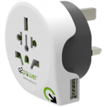 Matkasovitin Q2Power world - UK, Irlanti + USB