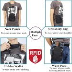 RFID monitoimi Turvalaukku, Crossbody, Vyölaukku