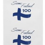 Suomi Finland tarrat 2 kpl, säänkestävä, Suomi Finland 100 tarrat