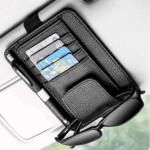 Korttiteline, Aurinkolasi klipsi auton aurinkolippaan, Car Sun Visor Card + Glasses Holder