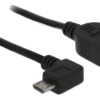 Delock Cable USB micro-B male > USB 2.0-A female OTG 50 cm angled