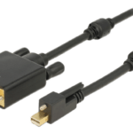 Delock Cable mini Displayport 1.2 male with screw > DVI male 4K Active