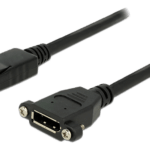 Delock Displayport 1.2 kaapeli, na-ur, 3860x2160 60Hz, 1m, musta