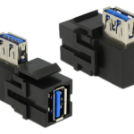 Delock Keystone Module USB 3.0 A female > USB 3.0 A female 90° angled