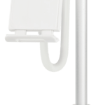 DELTACO puhelimen tai tabletin pöytäteline, valkoinen