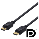 DELTACO DisplayPort-kaapeli, 1m, 4K UHD, DP 1.2, musta