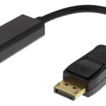 DELTACO DisplayPort - HDMI-sovitin, 4K 60Hz, 0,2m, musta