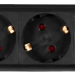 DELTACO jatkojohto, 6xCEE 7/4, 1xCEE 7/7, 10m kaapeli, musta