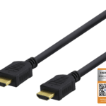 DELTACO High-Speed Premium HDMI -kaapeli, 2m, Ethernet, 4K UHD, musta