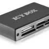 ICY BOX ulkoinen USB 3.0 -muistikortinlukija, 6-in-1, harmaa
