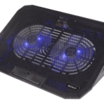 DELTACO jäähdytysalusta, 15,6", 2x120mm tuuletinta, sininen LED, musta