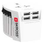 Skross World, Matka-adapteri yli 200 maahan, 4 x USB + Suojapussi