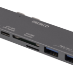 DELTACO USB-C-telakointiasema MacBook Prolle, 2016 ja uudemmat mallit