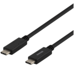 DELTACO USB-C-kaapeli, 1m, USB-IF:n sertifioima, 5Gbit/s, musta