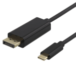 DELTACO USB-C - DisplayPort-kaapeli, 2m, 4K 60Hz, musta