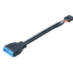 USB 3.0 19-pin uros - USB 2.0 sisäinen 9-pin liitos