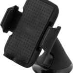 DELTACO puhelinteline autoon, sääd. kiinnike, imukuppi, musta