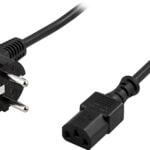 Laitekaapeli, PC- & seinäkosketinliitin,kulmaCEE 7/7-suora IEC C13, 2