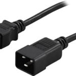 DELTACO maad laite-/jatkokaapeli IEC320 C19 >C20,16A/250V, 3m