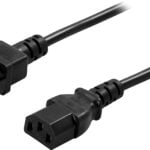 Maadoitettu laite- ja jatkokaapeli, suora IEC C14> suora IEC C13, 5m