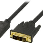 DisplayPort - DVI-D Single Link monitorikaapeli, 20-pin u - u, 1m