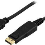DELTACO DisplayPort-HDMI monitorikaapeli, 20-pin u - 19-pin u,2m,musta
