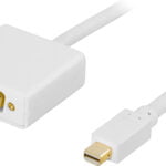 Mini DisplayPort - VGA kaapeli u-n, 1m, valk