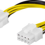 Adapterikaapeli 4-pin ATX12V - 8-pin EPS12V, 10cm