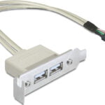 DeLOCK sisäinen kaapeli USB 2.0, IDC10 uros - 2xUSB 2.0 A naaras, 0,5