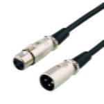 DELTACO XLR-äänikaapeli, 3-pin ur - 3-pin na, 10m, musta
