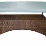 Eurotrail pöytälevyn suojapeite - polyesteri - 170 x 110 cm - harmaa