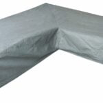 Eurotrail puutarhakalusteiden suojapeite - L:n muotoinen - SFS - 275 x 275 x 100/70 cm - harmaa