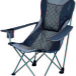 Eurotrail Camping Chair Elba - hopeanharmaa / puuhiili