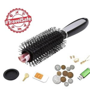 Hiusharja monitoimi + Rahasäilö, Rahapiilo, Safe Hair Brush Travel, Anti-theft