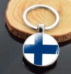 Suomenlippu avaimenperä, Finland, Suomi tuote, Tuliainen, Lahjatavara