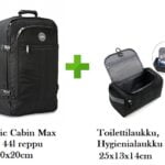 Cabin Max Metz reppu, Carry-on sallittu 44L lentoreppu + Toilettilaukku