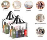 2 x Pakkauslaukut, Pakkauskuutiot, Läpinäkyvät, TSA friendly airline