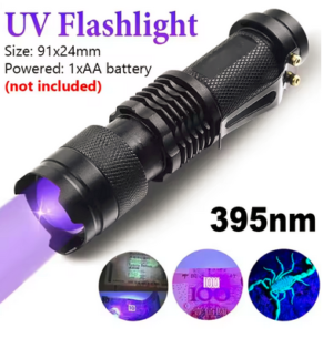 Taskulamppu Led UV, Setelintunnistin, Tahratunnistin, Bedbugs, Lutikat
