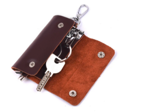 Avainkotelo, Avainpidike, 7x avainrengas, Aito nahka