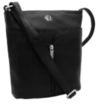 Olkalaukku Rovicky, Aito nahka, tyylikäs musta