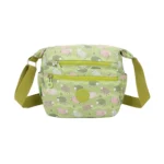 Vedenpitävä vihreä olkalaukku lammaskuosilla