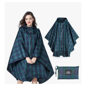 Sadeviitta Poncho, Skottiruutu, Vetoketjullinen, Suojapussi