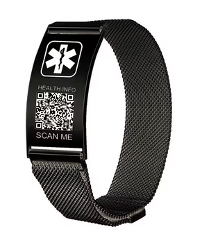 QR koodi terveysranneke, Medical ranneke, Lääkeranneke, Osoite, Vakuutus