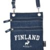 Suomi Finland, Suomen lippu Farkku Passilaukku, Kaulalaukku, Kaulakukkaro