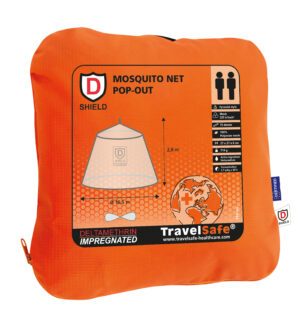 TravelSafe Hyttysverkko - Ponnahdusikkuna - Pyramidi - Kyllästetty - 2 hengelle