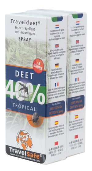 TravelSafe Duo -pakkaus DEET 40% - 2 x 60 ml