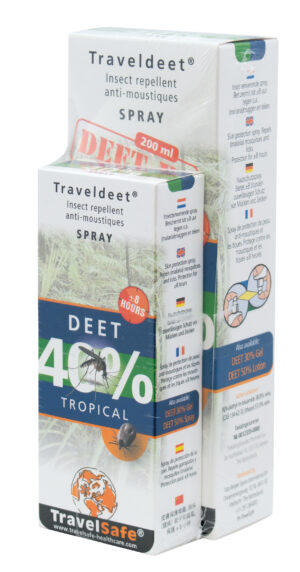TravelSafe-perhepakkaus DEET 40 % - 200 ml + 60 ml