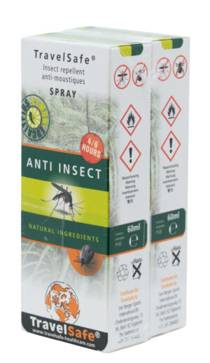 TravelSafe 2-pakkaus hyönteiskarkotussuihke Natural 60ml